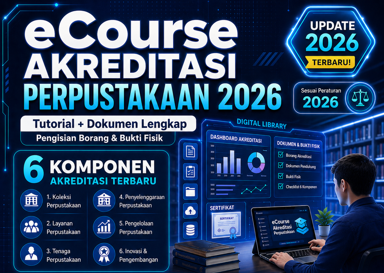 eCourse Bukti Fisik/Borang Akreditasi Perpustakaan - TERBARU 2026